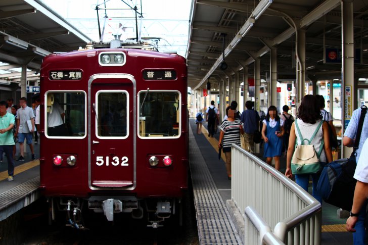 箕面行きの電車