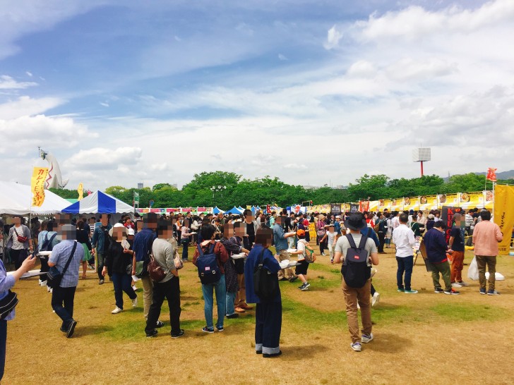 午後のカレー引換ブースの混雑状況