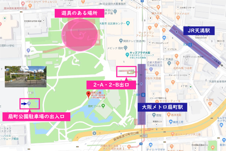 駐車場の出入口